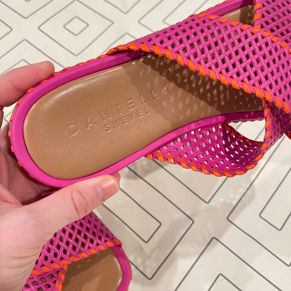 Daniella Shevel Whipstitch Pink Perforated Sandals - Picture 5 of 9